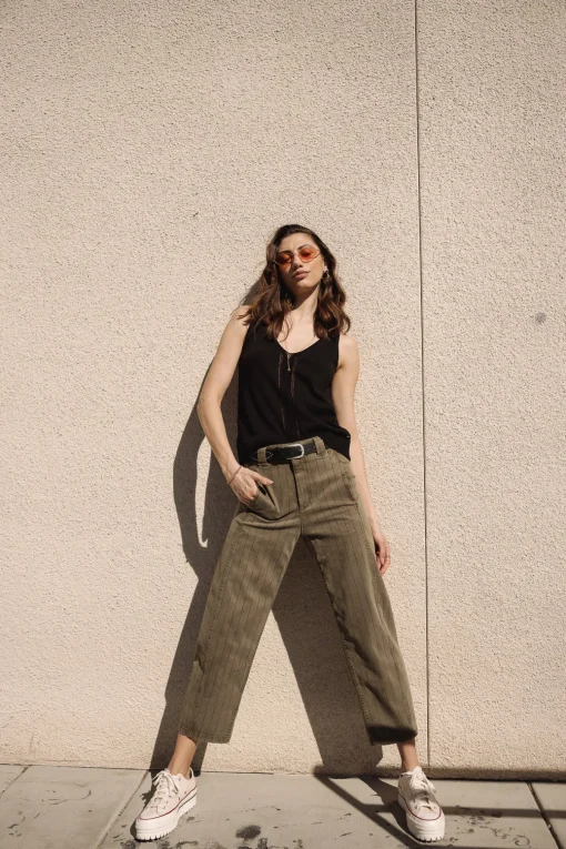 High Waist | Cropped*Freeman T. Porter Rosalia City Paléole tealeaf