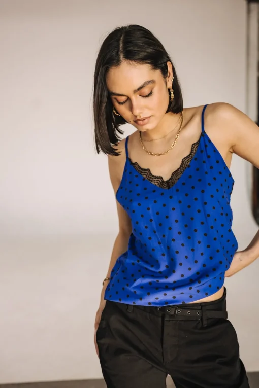 Tops & Shirts*Freeman T. Porter Seliane Dots dazzlingblue