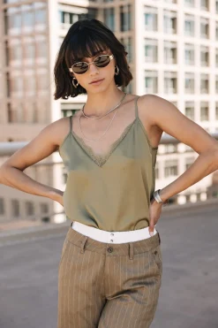 Tops & Shirts*Freeman T. Porter Seliane Plain deeplichengreen