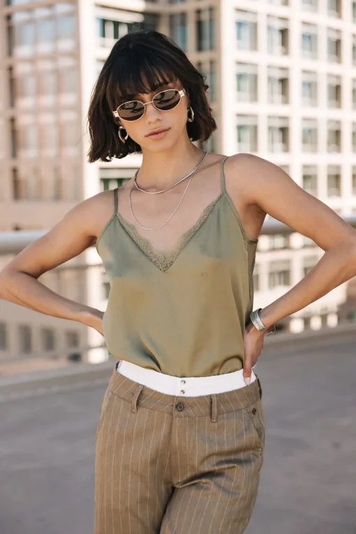 Tops & Shirts*Freeman T. Porter Seliane Plain deeplichengreen