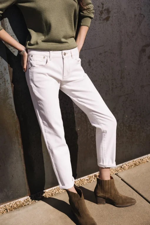 Slim | Cropped*Freeman T. Porter Sophy Andalousia offwhite
