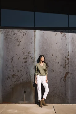 Slim | Cropped*Freeman T. Porter Sophy Andalousia offwhite
