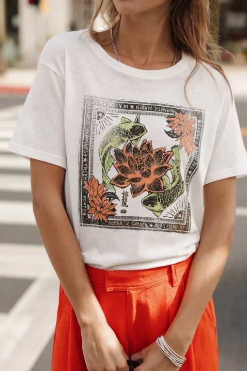 T-Shirts*Freeman T. Porter Suria Carpe Koi offwhite