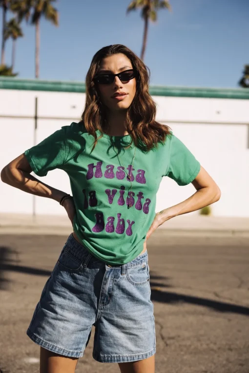 T-Shirts*Freeman T. Porter Suria Hasta La Vista Glitter deepmint