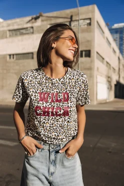 T-Shirts*Freeman T. Porter Suria Leo Glitter offwhite