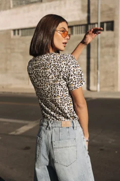 T-Shirts*Freeman T. Porter Suria Leo Glitter offwhite