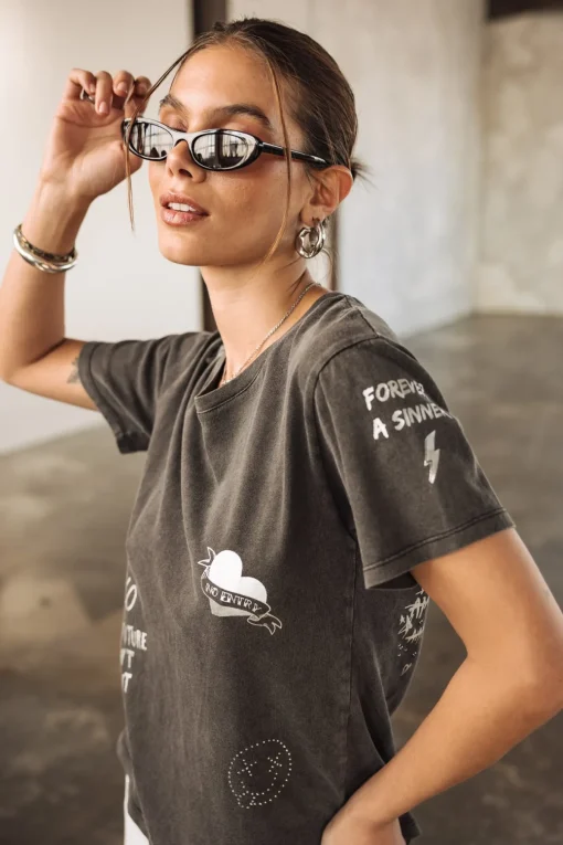 T-Shirts*Freeman T. Porter Suria Silver Graf black