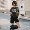 T-Shirts*Freeman T. Porter Suria Wild Chica Foil vintageblack