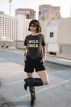 T-Shirts*Freeman T. Porter Suria Wild Chica Foil vintageblack