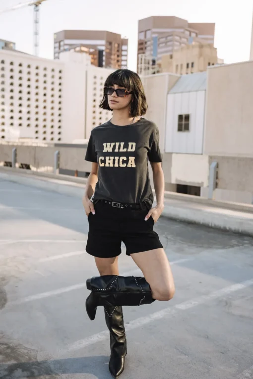 T-Shirts*Freeman T. Porter Suria Wild Chica Foil vintageblack