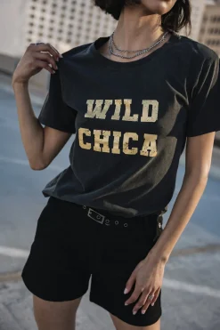 T-Shirts*Freeman T. Porter Suria Wild Chica Foil vintageblack