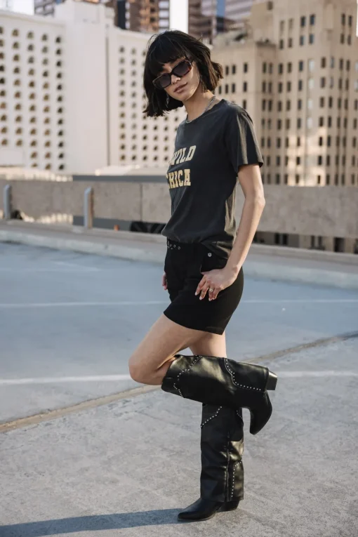 T-Shirts*Freeman T. Porter Suria Wild Chica Foil vintageblack