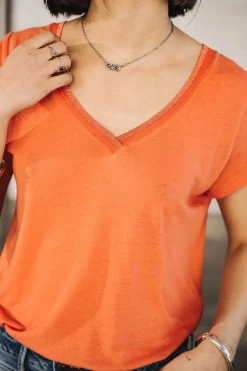 T-Shirts*Freeman T. Porter Taile Ribbon coral