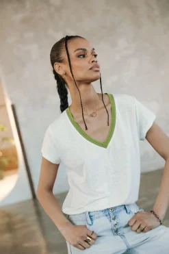 T-Shirts*Freeman T. Porter Taile Ribbon sage