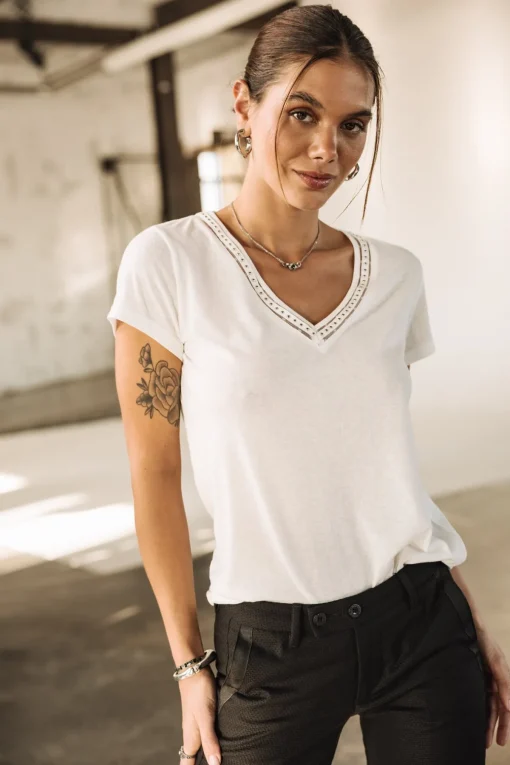 T-Shirts*Freeman T. Porter Taile Studs white