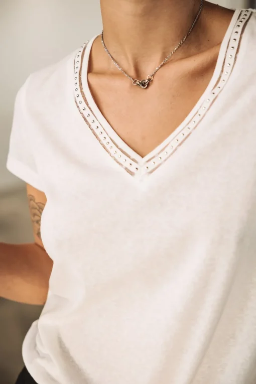 T-Shirts*Freeman T. Porter Taile Studs white