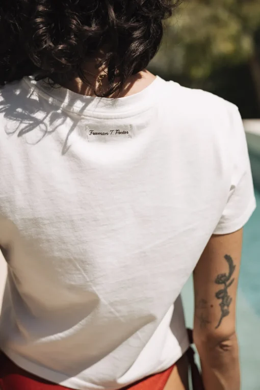 T-Shirts*Freeman T. Porter Talmy Rise u0026 Shine offwhite