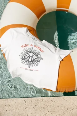 T-Shirts*Freeman T. Porter Talmy Rise u0026 Shine offwhite