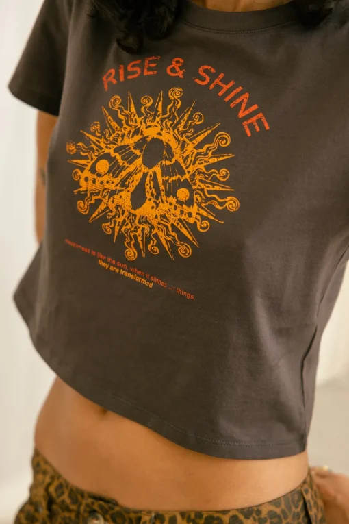 T-Shirts*Freeman T. Porter Talmy Rise u0026 Shine anthra