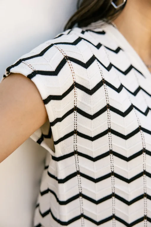 Tops & Shirts*Freeman T. Porter Tanisse Waves blacku0026 white