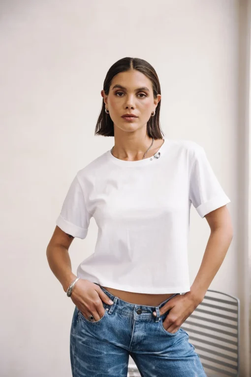 T-Shirts*Freeman T. Porter Tayane Zip white