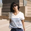 T-Shirts*Freeman T. Porter Tema Stripes Be Alive dazzlingblue