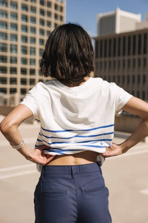 T-Shirts*Freeman T. Porter Tema Stripes Be Alive dazzlingblue