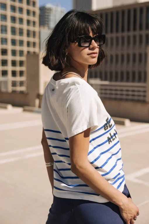 T-Shirts*Freeman T. Porter Tema Stripes Be Alive dazzlingblue