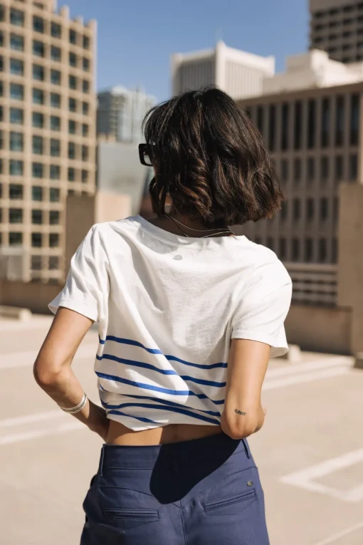 T-Shirts*Freeman T. Porter Tema Stripes Be Alive dazzlingblue