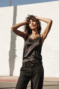 Tops & Shirts*Freeman T. Porter Thylia Lace Fabric Mix black