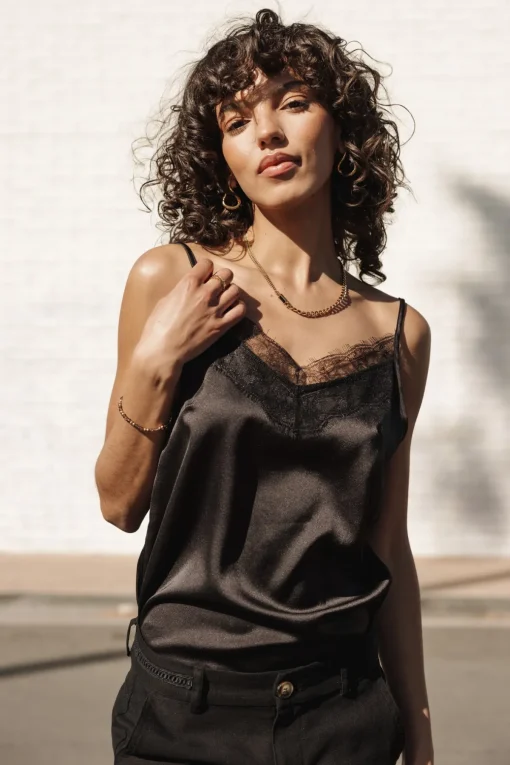 Tops & Shirts*Freeman T. Porter Thylia Lace Fabric Mix black