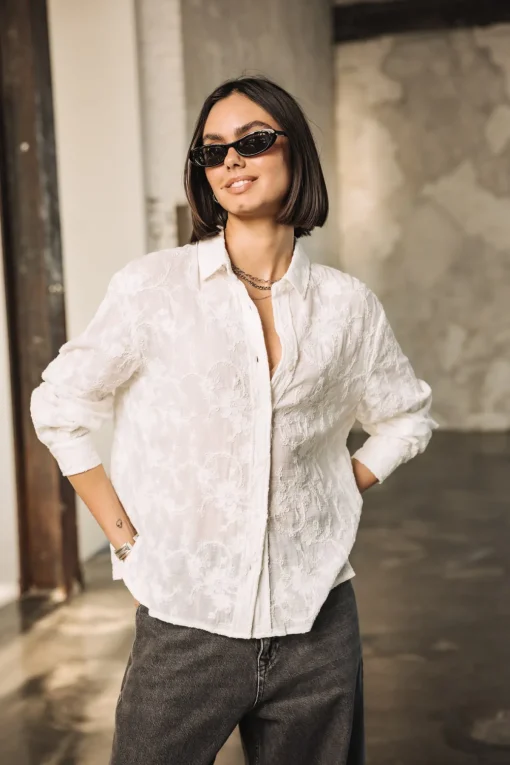 Tops & Shirts*Freeman T. Porter Tickya Embroidery white