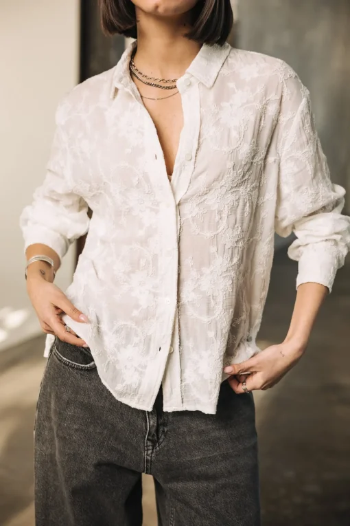 Tops & Shirts*Freeman T. Porter Tickya Embroidery white