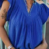 Tops & Shirts*Freeman T. Porter Tillie Plain Color dazzlingblue