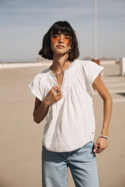 Tops & Shirts*Freeman T. Porter Tillie Plain Color white