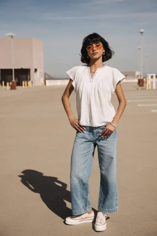 Tops & Shirts*Freeman T. Porter Tillie Plain Color white