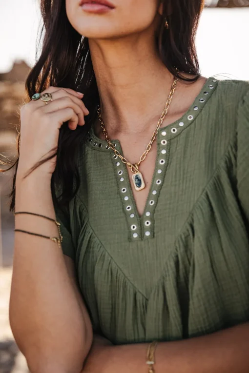 Tops & Shirts*Freeman T. Porter Tillie Plain Color olivine