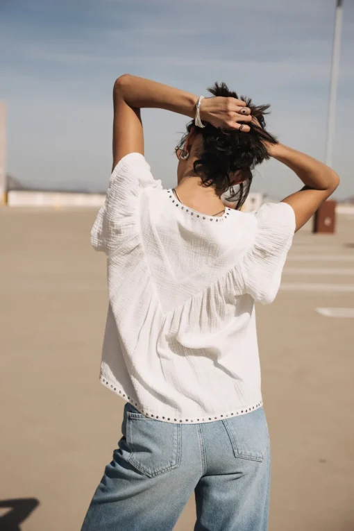 Tops & Shirts*Freeman T. Porter Tillie Plain Color white