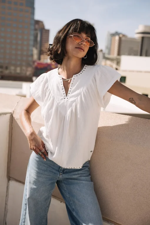 Tops & Shirts*Freeman T. Porter Tillie Plain Color white