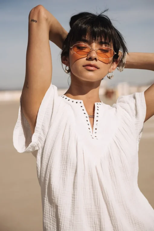 Tops & Shirts*Freeman T. Porter Tillie Plain Color white