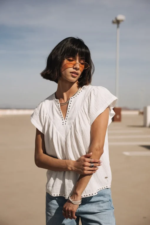 Tops & Shirts*Freeman T. Porter Tillie Plain Color white