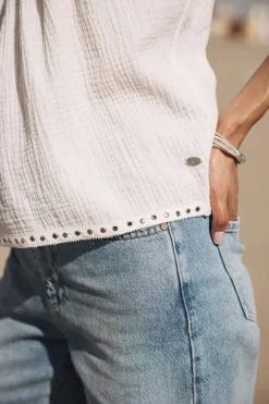 Tops & Shirts*Freeman T. Porter Tillie Plain Color white
