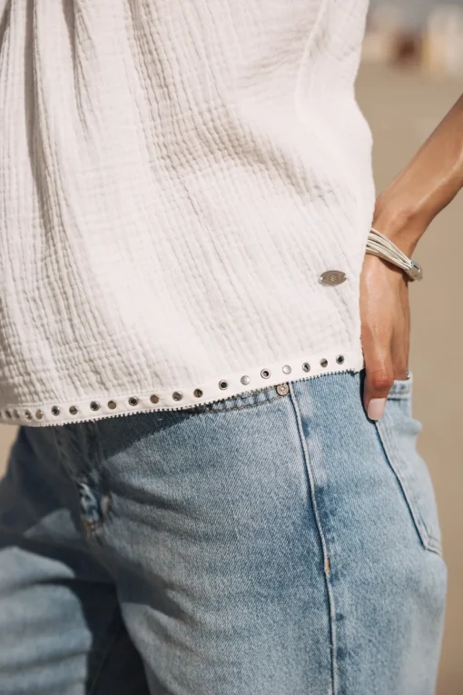 Tops & Shirts*Freeman T. Porter Tillie Plain Color white