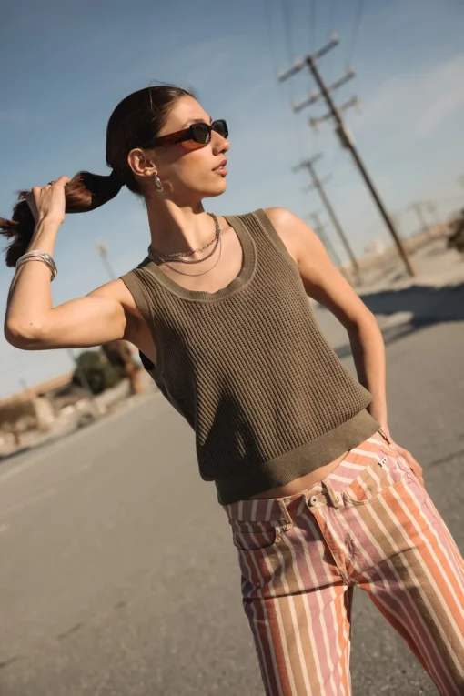 Colored Pants | Cropped*Freeman T. Porter Timea Palcoyo original