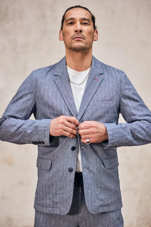 Jackets & Overshirts*Freeman T. Porter Tomass Chevron ensignblue