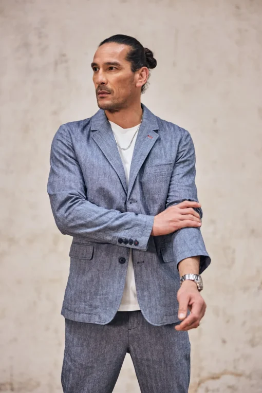 Jackets & Overshirts*Freeman T. Porter Tomass Chevron ensignblue