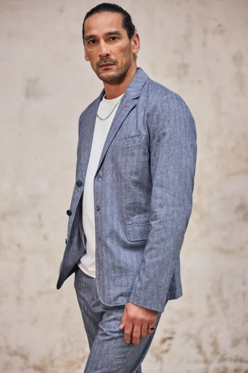 Jackets & Overshirts*Freeman T. Porter Tomass Chevron ensignblue