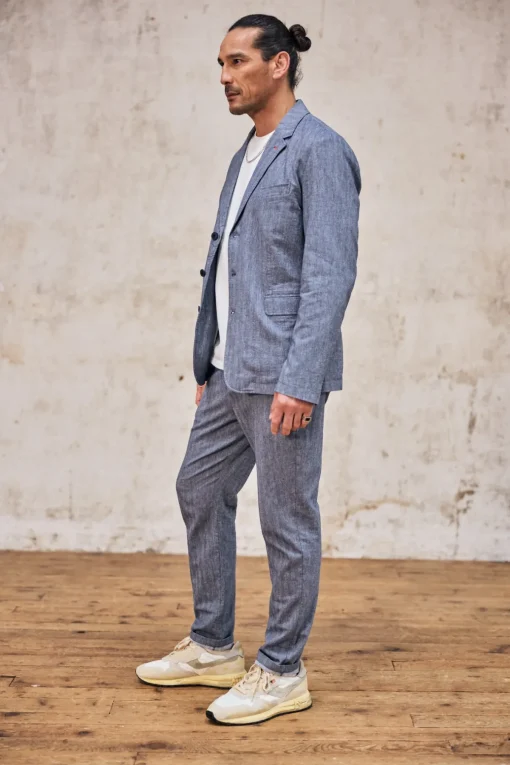 Jackets & Overshirts*Freeman T. Porter Tomass Chevron ensignblue