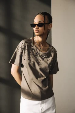 T-Shirts*Freeman T. Porter Tomia Grunge steeplegrey