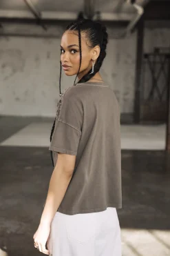 T-Shirts*Freeman T. Porter Tomia Grunge steeplegrey